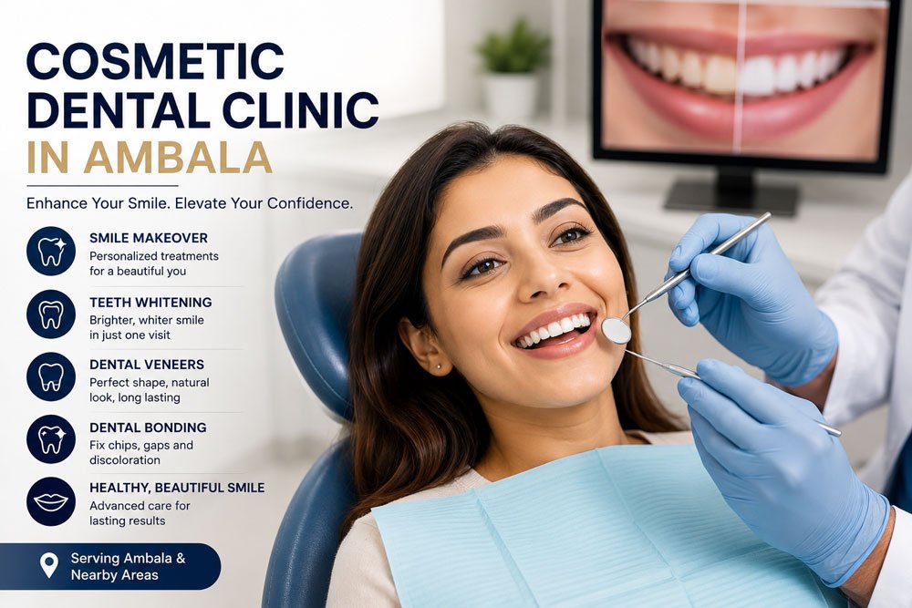 Cosmetic Dental Clinic in Ambala for smile makeover and advanced cosmetic dental care