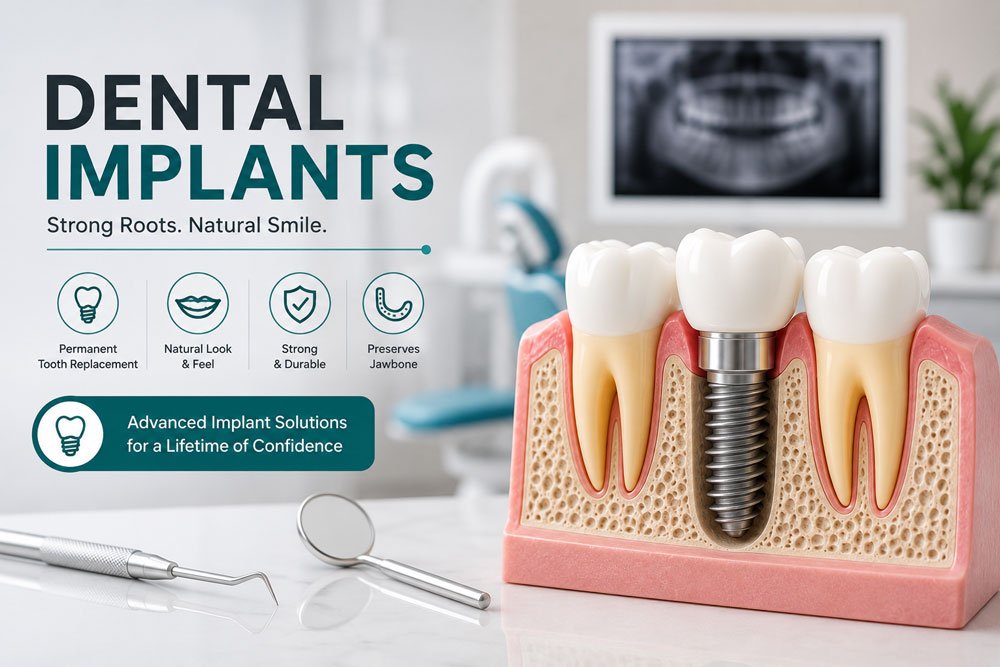 Dental Implants in Ambala for permanent and natural-looking missing tooth replacement